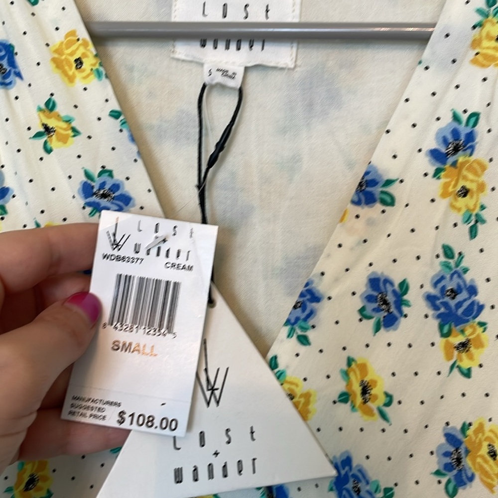 Lost + Wander Mama Mia Ruffled Floral Wrap Dress NWT - Picture 5 of 12